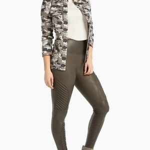 SPANX Olive Moto Leggings size large